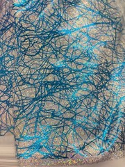 Turquoise Mystique 4 Way Stretch Polyester Spandex Fabric Foggy Foil by the yard