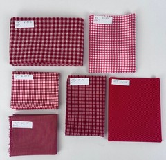 Dark Red Themed Printed Cotton Fabric for Crafts or Quilting