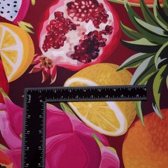 Large Tropical Fruit Medley Print Lycra Fabric 56″ By The Yard
