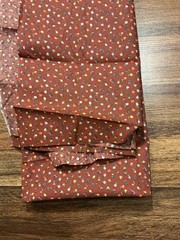 Cotton Calico Fabric Mini Flowers on Rusty Brown 72in x 37in Wide