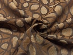 OUTDURA TEMPO COFFEE BROWN GEOMETRIC OUTDOOR INDOOR FABRIC BY YARD 54″W