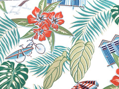 Tommy Bahama Outdoor Fabric Beach Scenes Capri Upholstery Deck Chair By The Yard