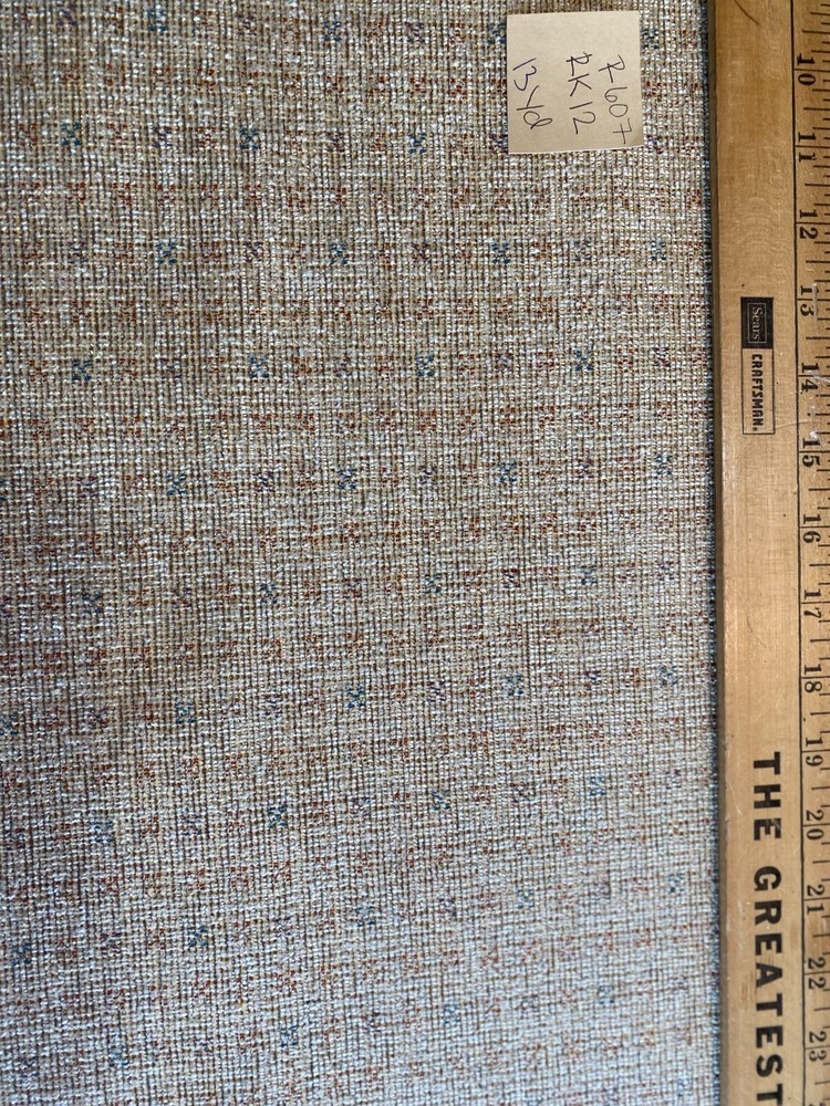 Beige Red /Blue Dot Reversible Upholstery Fabric (by the yard) (R607-RK12)