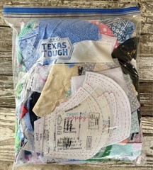 Precut Face Mask Fabric Lot Remnants Sewing Scraps Patterns Reusable Template