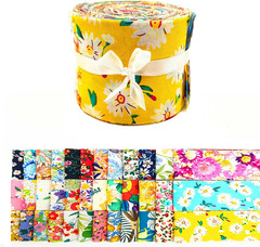 42Pcs 2.4 * 19 Inch Fat Quarter Bundlescotton Jelly Roll Easter Fabric Strips fo