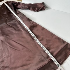 Vintage Union Made Womens Coat Lining Salvaged Brown Satin Wool Textile READ