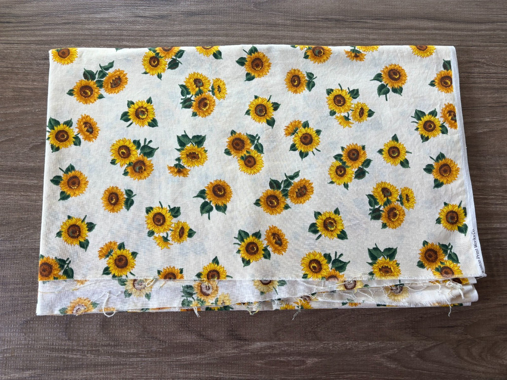 Cheerful Sunflower Fabric, A VIP Print by JOAN MESSMORE, Cranston Print Works Co