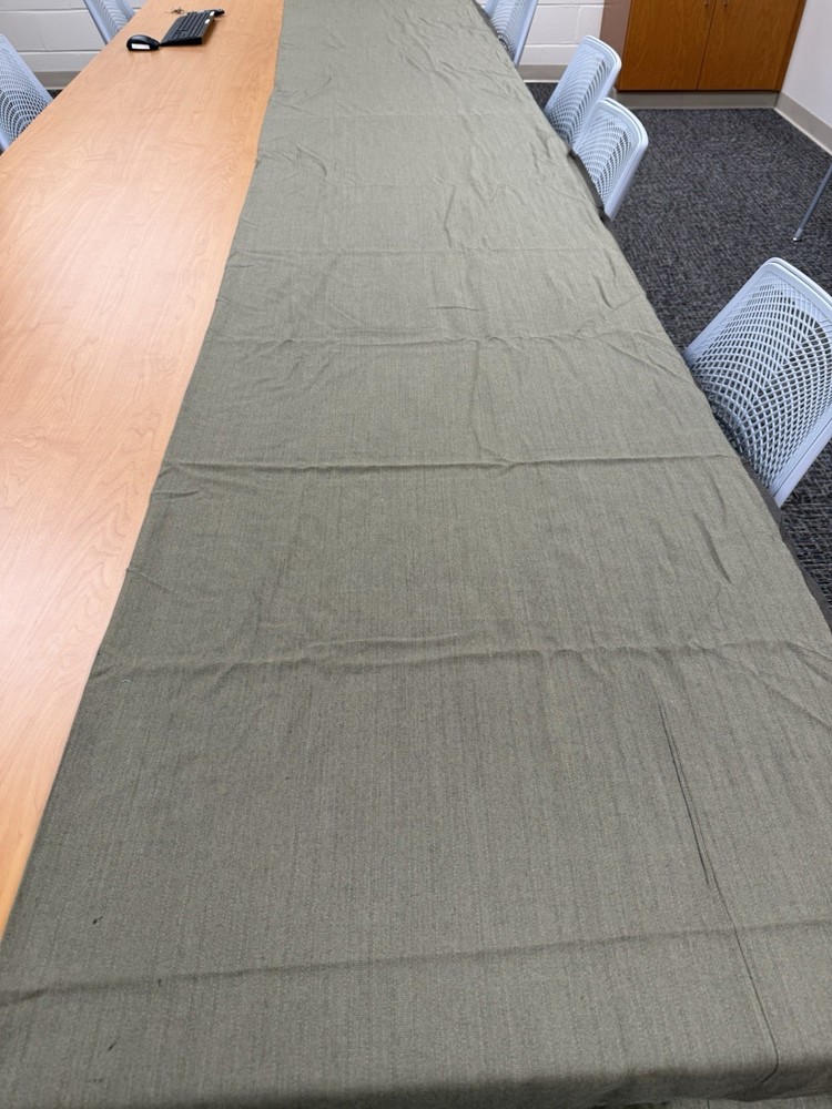 Olive Green Herringbone 5yd x62” Cotton Fabric