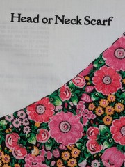 Spring Mills Quick-Make Pink Green Floral Wrap Skirt & Scarf Fabric Panel 6-14