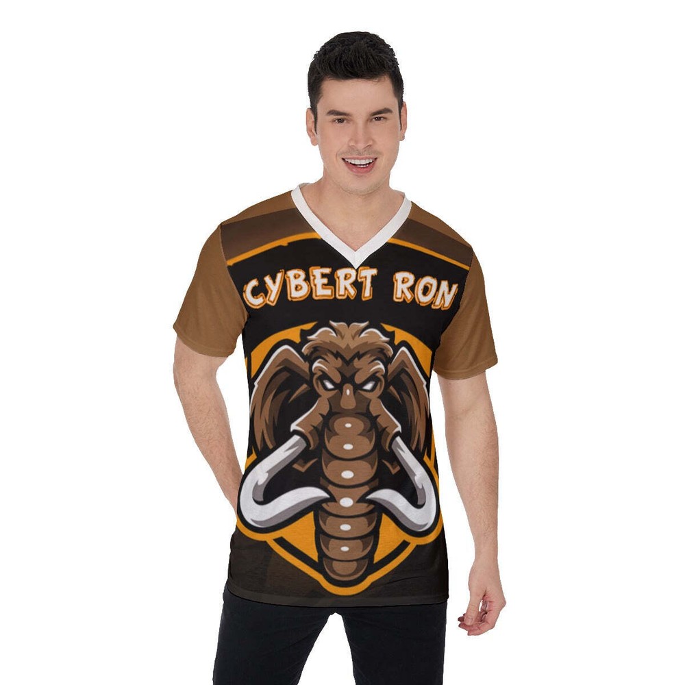 Cybert Ron All-Over Print V-Neck T-Shirt