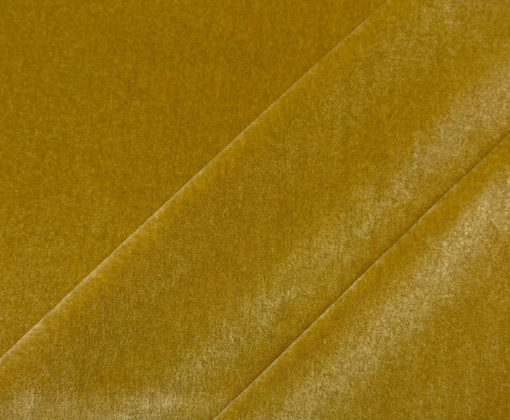 KRAVET PLUSH MOHAIR TOASTED BEIGE WOOL VELVET FURNITURE FABRIC REM 23″ LONG 55″W
