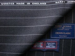 100% WOOL SUITING FABRIC CROWN CLASSIC IN “Charcoal” MADE IN ENGLAND = 3.5 m.