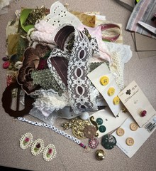 MULTICOLOR Slow Stitch Junk Journal Kit Craft Sewing Fabric Vintage – 70+
