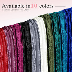 White Stretch Crushed Velvet Fabric by the Yard, 1 Yard 63″ Wide Soft Fabric Lux
