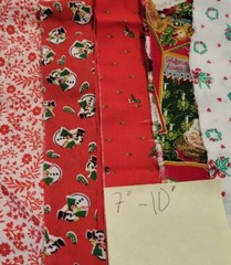 3 Pounds 8 Ounces Christmas Fabric Holly Santa B2