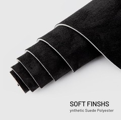 Suede Auto Headliner Fabric with Foam Backing – Interior 120″ L × 58″ W Black