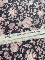 Liberty of London Cotton Quilting Fabric Victoria Floral Grey Pink 2 Yards
