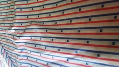 100% Cotton shirting Red/blue stripes with rectangle dobby 2.6 Yds x 60″ W