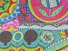 5 Yard Hand Block Print Handmade Cotton Indian Natural Sanganeri Print Fabric.