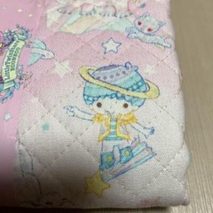 Sanrio Little Twin Stars Kiki & Lala Fabric Quilting 106x50cm/1.15×0.54yd Pink