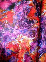 New Off the Bolt; Flower Jewels Purple/Reds/Blues 100% Cotton SALE $5.00