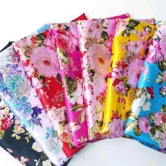 58″ Wide By Yards Charmeuse Material Butterfly Flower Satin Fabric Scarf Diy
