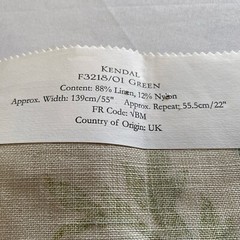 Kendal Green F3218/01 Fabric Sample Linen Blend 23×15 inches