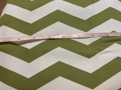 Green and white Chevron Quilting Cotton Fabric .25 yd x 46” 1/4 yard