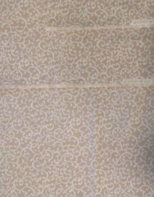 Cotton Quilt Fabric Lot 3 Large Remnant Pieces Marti Michelle Springs Tan Beige