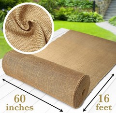 Versatile 60″ x 16′ Natural Jute Fabric Roll – Gardening, Erosion & Decoration