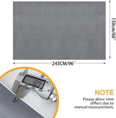 Grey Car Ceiling Fabric Repair Kit Headliner Material with Foam Backing 96″X 60″