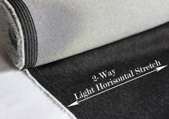 2-Yards 8 Oz Gray Black Denim Fabric for Sewing, Crafting|Stylish Denim Fabric |
