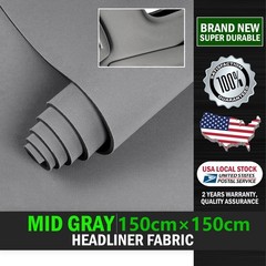 Flat Knit Headliner Fabric 60″L x 60″W for Car Truck Interior Roof Replace Gray