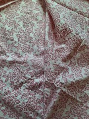 Pink Roses Floral Fabric Remnant 58×80 Shabby Chic Cottagecore Sewing Craft