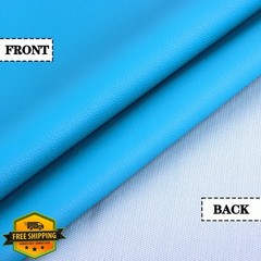 GLOREIEY Blue Marine Vinyl Faux Leather Sheet 1YARD