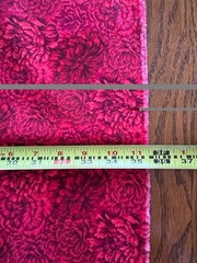 State Flowers by Fabri Quilt Red Floral Quilting Fabric Washed 35 Inches Long