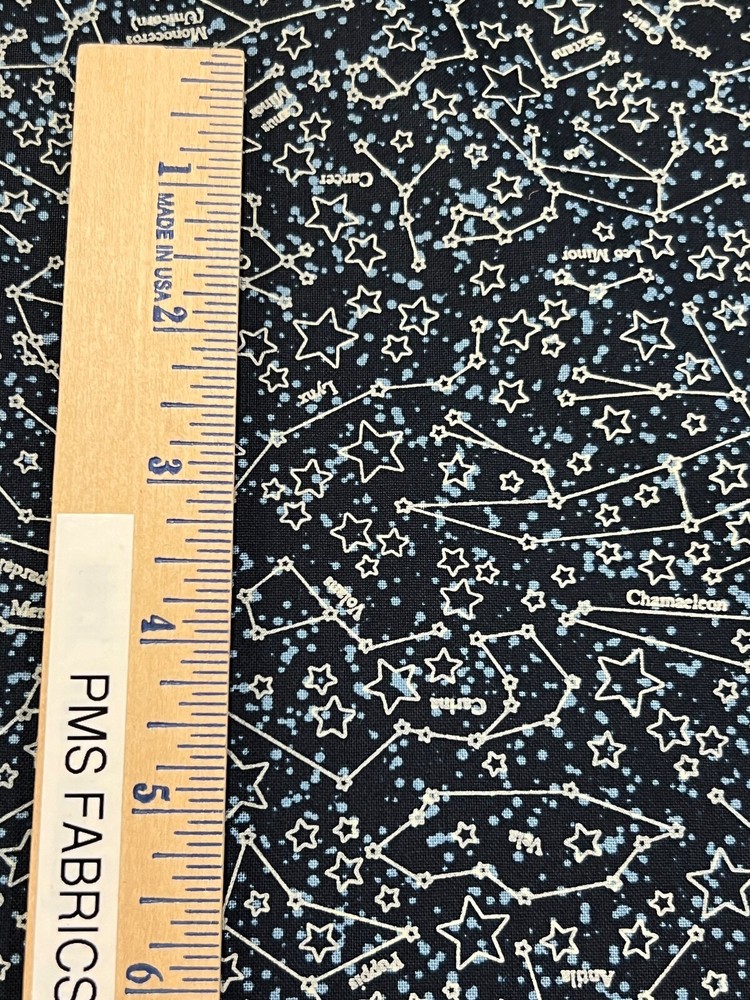 7/8 yard MODA Starry Sky 100% cotton fabric Novelty Celestial Midnight 24162