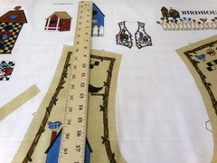 Lot of 3 Adult Vest Panels. Two Springtime, One Birdhouse Bungalow. A26-103