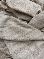 RAW SILK TUSSAH/ NATURAL, 54-55″ WIDE, BY THE YARD.