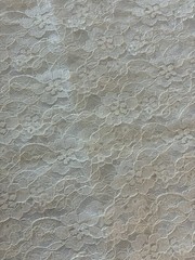 White Lace Floral Fabric 2.5 Yards Wedding Bridal Crafts