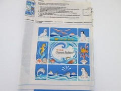 Cranston Print Works Ocean Babies Book Panel Fabric