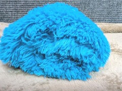 kullaloo Shaggy Blue Faux Fur Fabric 3/4 inch Pile, 20 mm Plush Minky Fabric