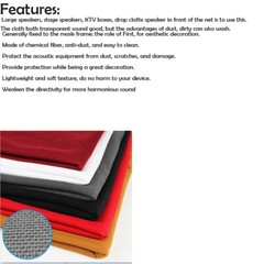Speaker Grill Protection Cloth Replacement Scratch Resistance Stereo Fabric Lot
