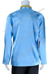 Spock Costume for Star Trek Officer Cosplay Uniform Coat Jacket Only Satin Blue