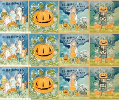 36″ Fabric Panel | Free Spirit Cori Dantini Halloween Costume Pumpkin Block