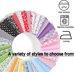 5×5” Cotton Quilting Fabric Bundle – Floral & Multi-Pattern Print