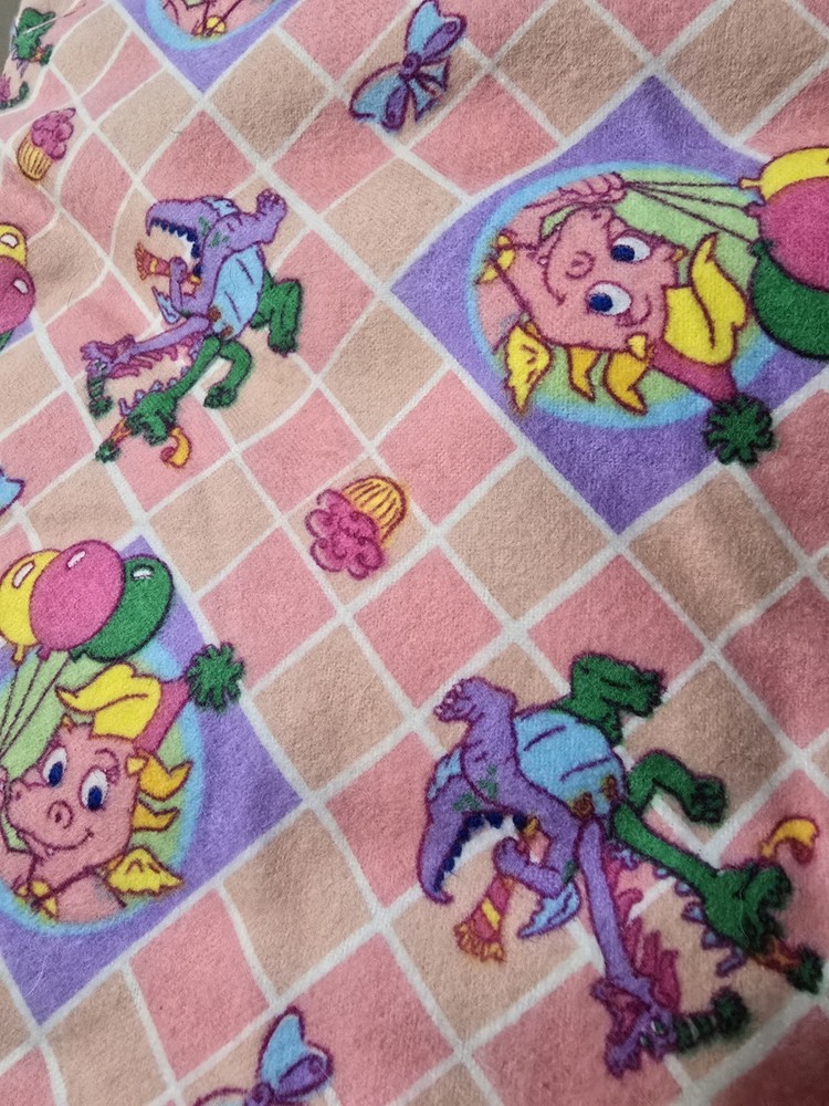 Vintage 2002 Dragon Tales Fabric 5+ Yards Sesame Workshop
