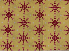 “Hugs & Kisses” Fabric By Linda Lum DeBono For Henry Glass Snowflake Hearts 1+Yd