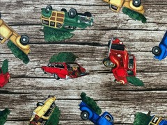 51” x 44” Trucks with Christmas Trees Patty Reed Fabric Traditions 2019