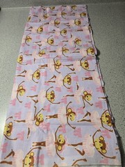Jo-Ann Monkey Girl Ballerina Tutu Pink Bows 1 Yard Flannel Fabric